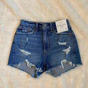 Abercrombie & Fitch High Rise Mom Shorts (Curve Love)